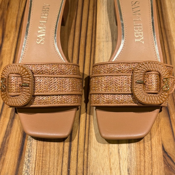 Sam & Libby Brown Block Heel Mules - Picture 9 of 10